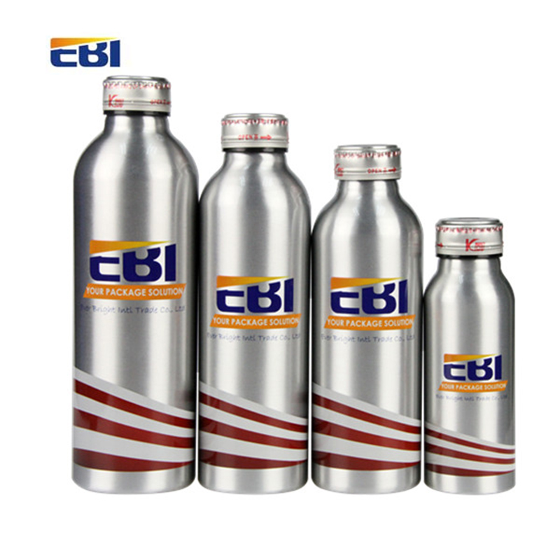 Wholesale beverage aluminum bottles 250ml aluminum beverage cans drinking bottle in blue paint