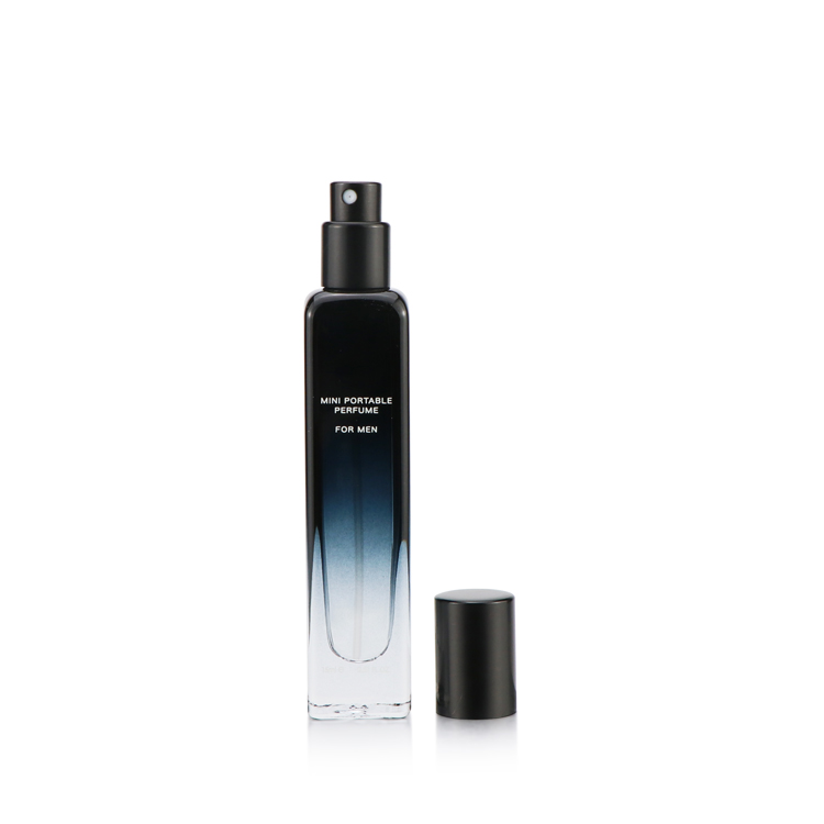 Wholesale black 15ml mini empty square shape glass mist spray perfume bottle for sale