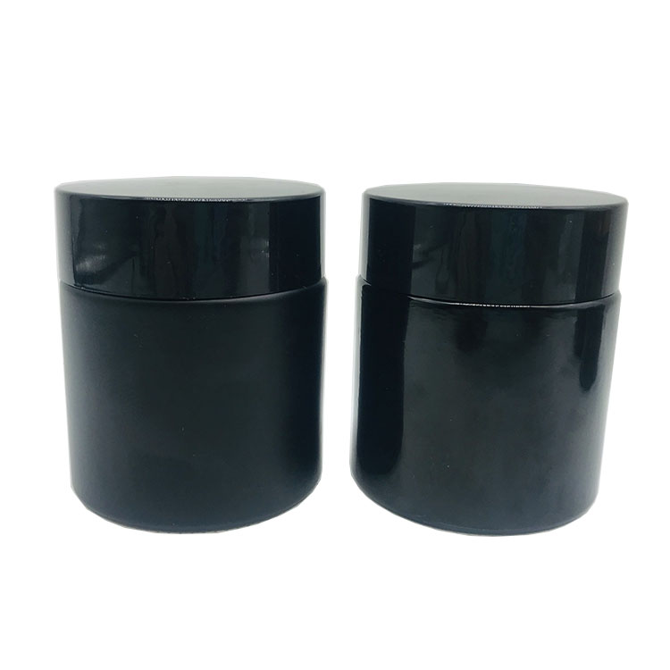 Wholesale black and amber empty 100 ml glass cream jar