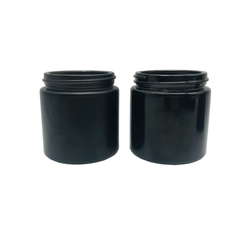 Wholesale black and amber empty 100 ml glass cream jar