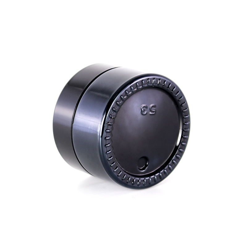 Wholesale black glass cream jar dark violet glass jar for skincare packaging