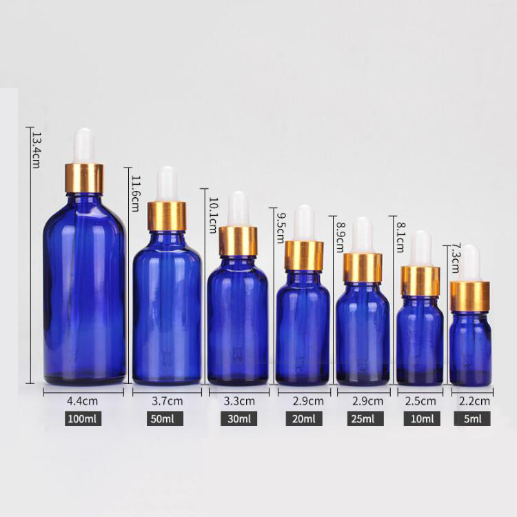 Wholesale bule color dropper bottle/skin care essential oil bottle