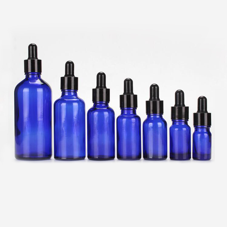 Wholesale bule color dropper bottle/skin care essential oil bottle