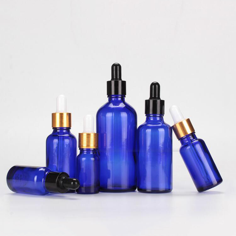 Wholesale bule color dropper bottle/skin care essential oil bottle