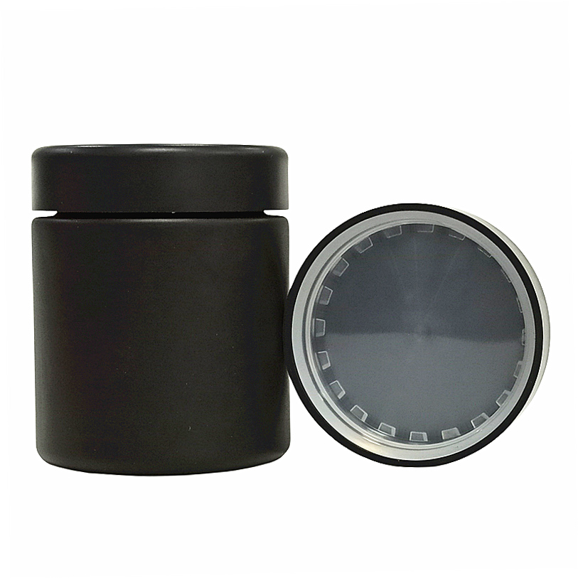 Wholesale canada 1oz 2oz 3oz 4oz custom logo clear CBD childproof glass jar with child proof lid