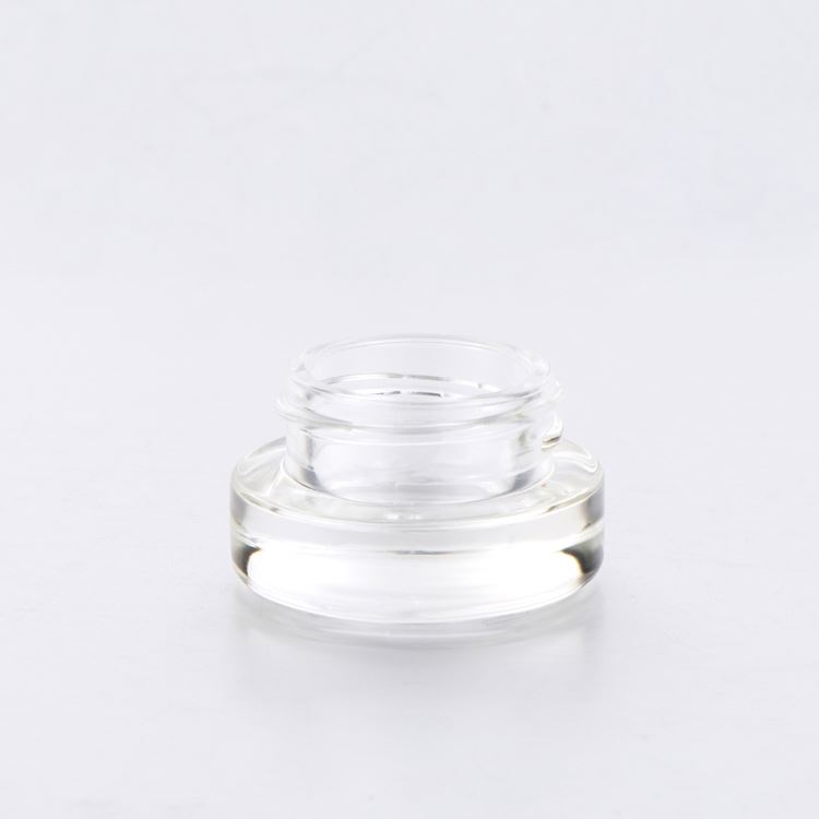 Wholesale canada 3g 5g 10g small clear round cosmetic eye cream concentrate glass jars with metal lid