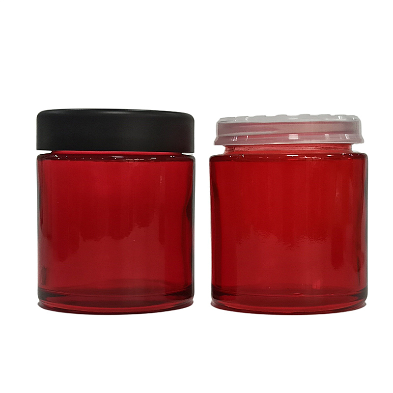Wholesale canada 5ml 9ml 50ml 70ml 110ml CBD wax oil child proof glass jar with Arch dome child proof lid