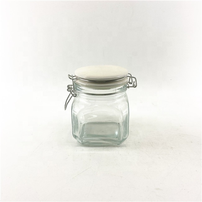 Wholesale candle glass jar clear glass mason jars with lid set of 3