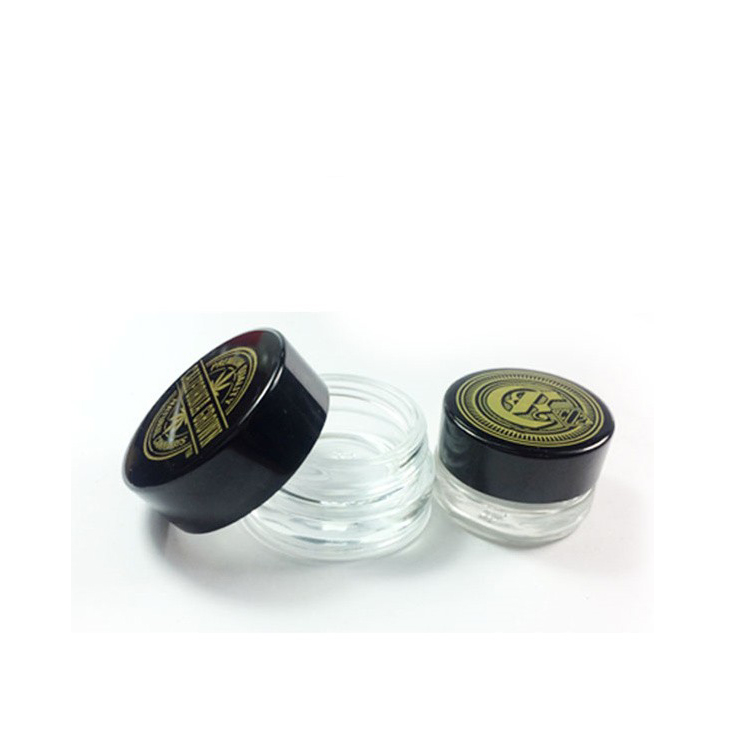 Wholesale cheap 3 ml 5 ml 10 ml empty round small glass cosmetic lotion cream jars with screw lid
