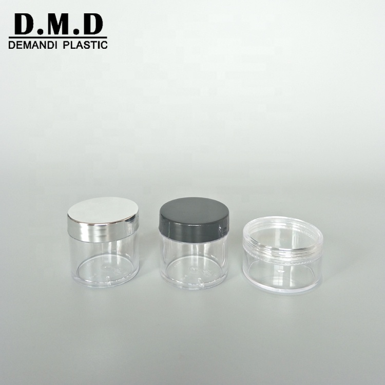 Wholesale cheap 3ml 5ml 10ml 15ml 20ml 30ml 50ml 60ml 120ml empty clear plastic nail dip powder jar
