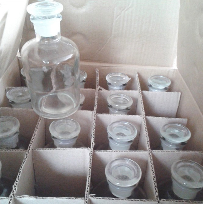 Wholesale cheap clear grinding of the mouth glass reagent bottle lab bottles