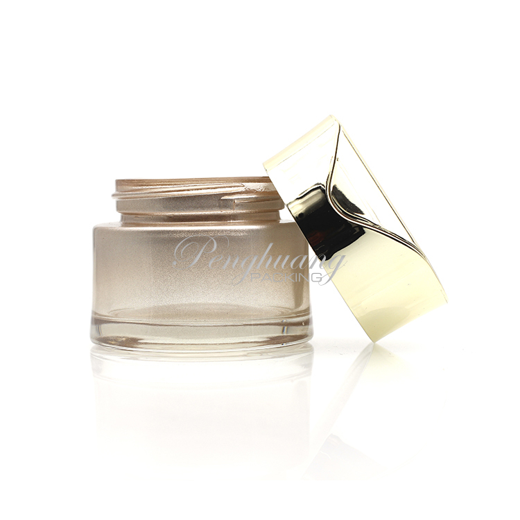 Wholesale cheap empty 50ml container glass cosmetics jar packaging