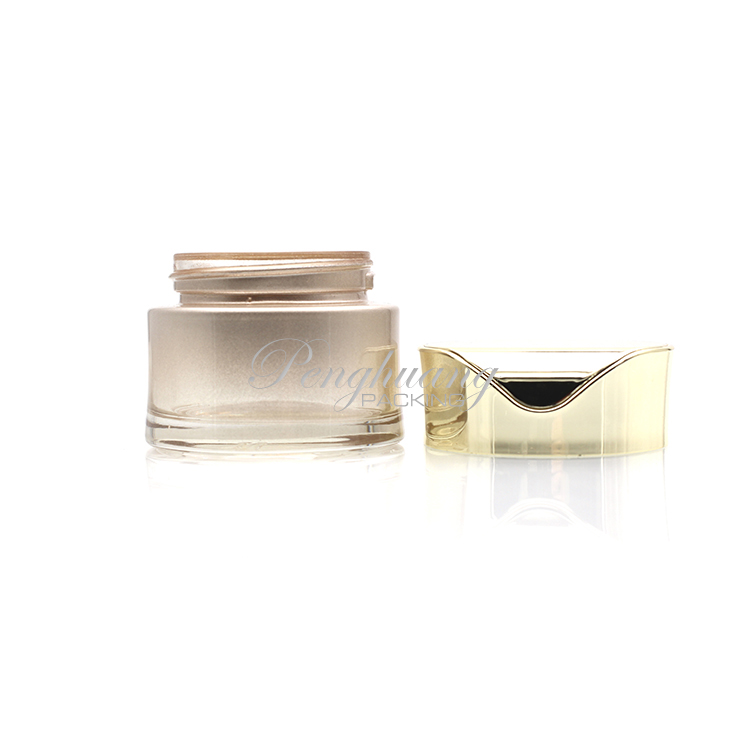 Wholesale cheap empty 50ml container glass cosmetics jar packaging