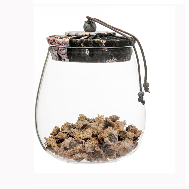Wholesale cheap hot sale high borosilicate air tight storage glass jar with lid for dry tea leaves