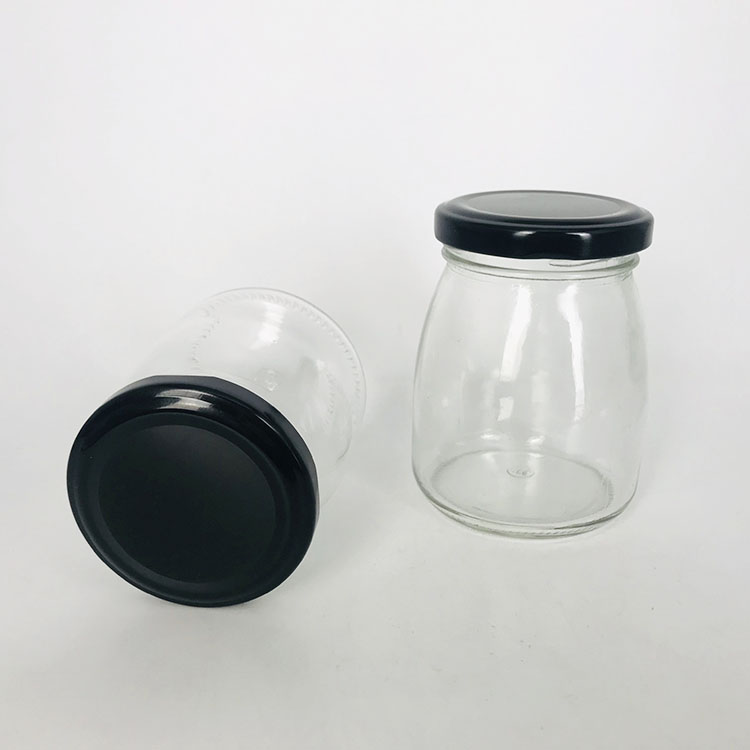 Wholesale cheap price 150 ml 200 ml clear glass pudding jar wholesale