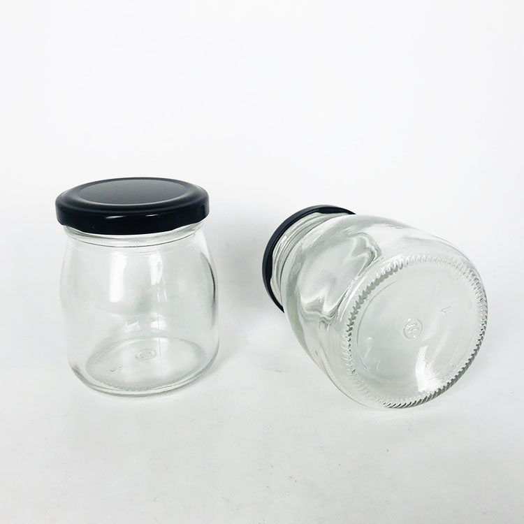 Wholesale cheap price 150 ml 200 ml clear glass pudding jar wholesale