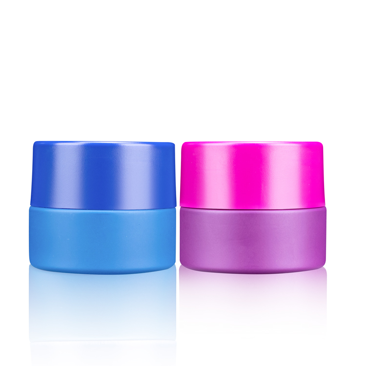 Wholesale child proof cap small wax oil jars gold uv glass concentrates edibles containers with child resistant lid