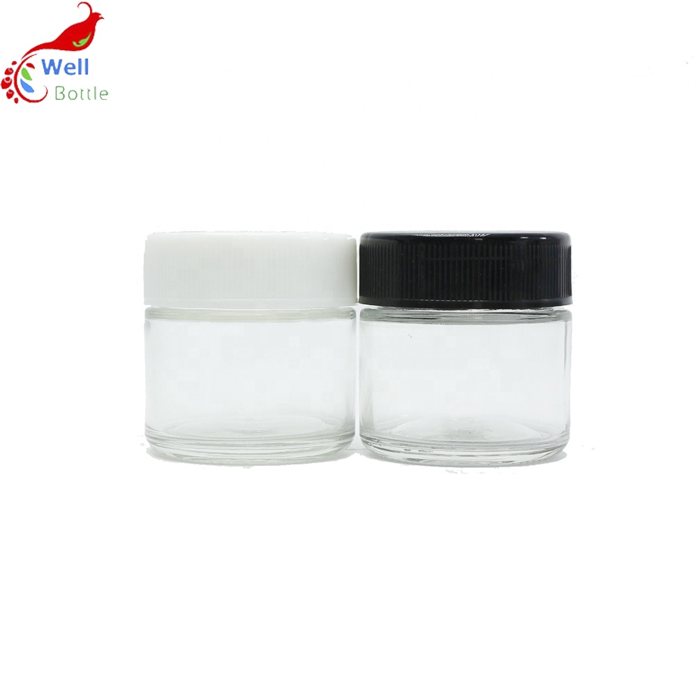 Wholesale child proof weed glass jar container with childproof cap CGJ-27A