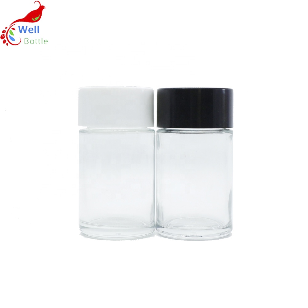 Wholesale child proof weed glass jar container with childproof cap CGJ-27A