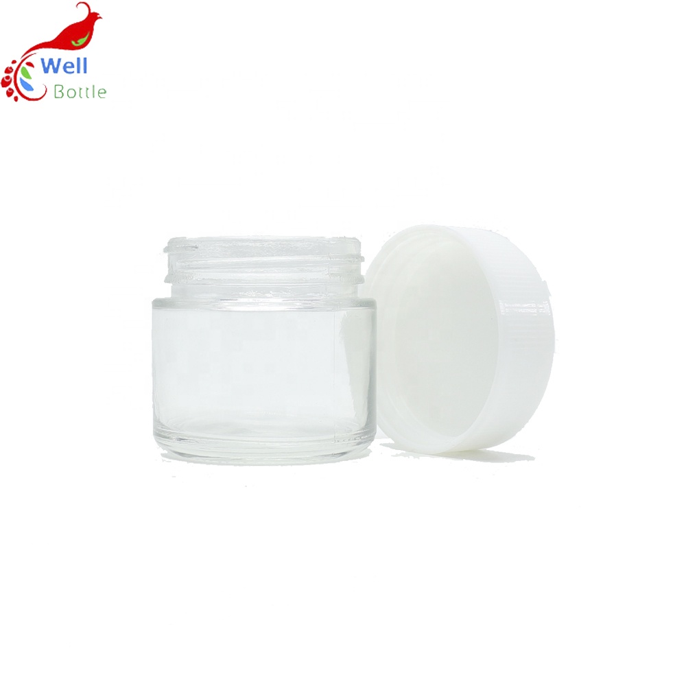 Wholesale child proof weed glass jar container with childproof cap CGJ-27A