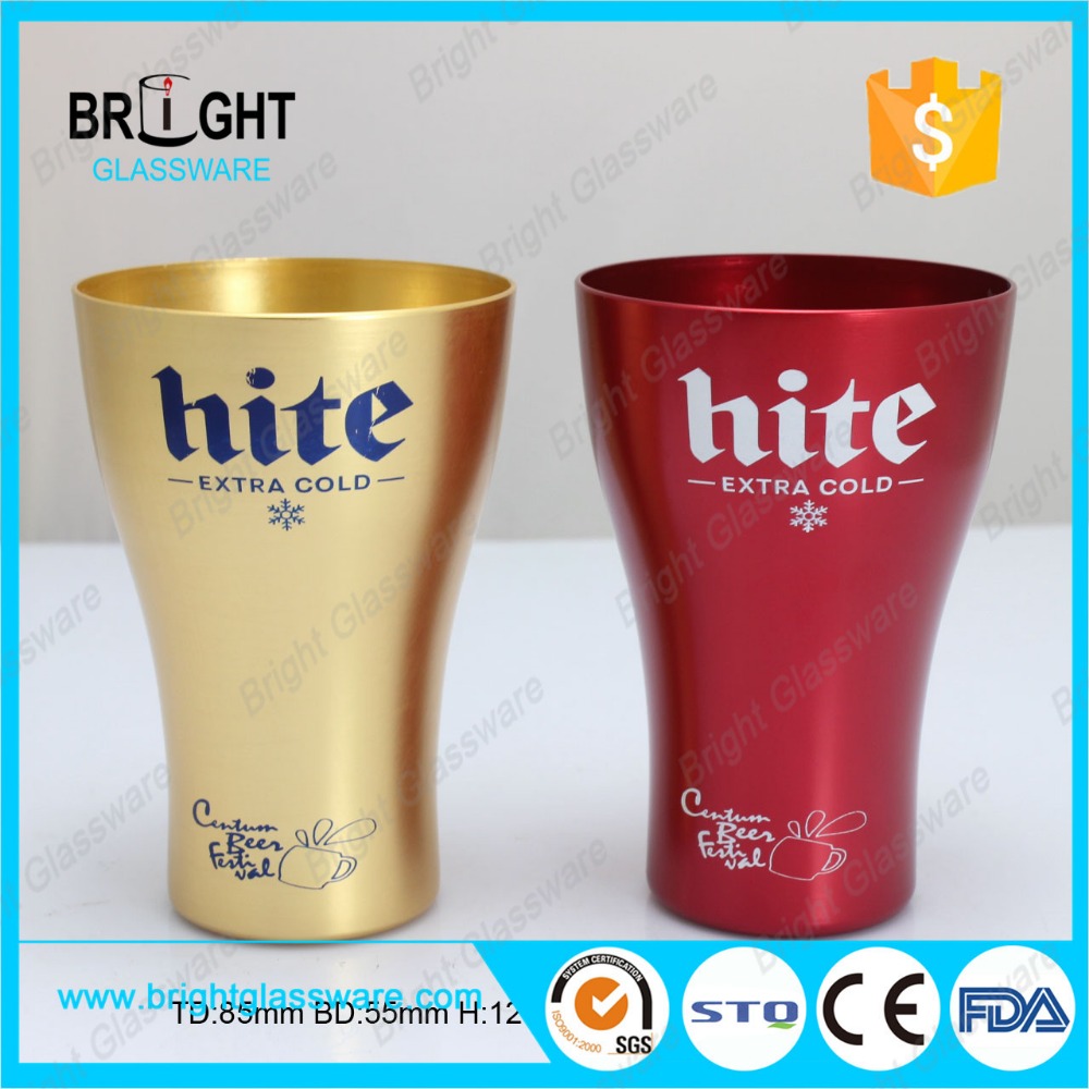 Wholesale christmas patterns decal beer glass wine bottles with cork stoppers