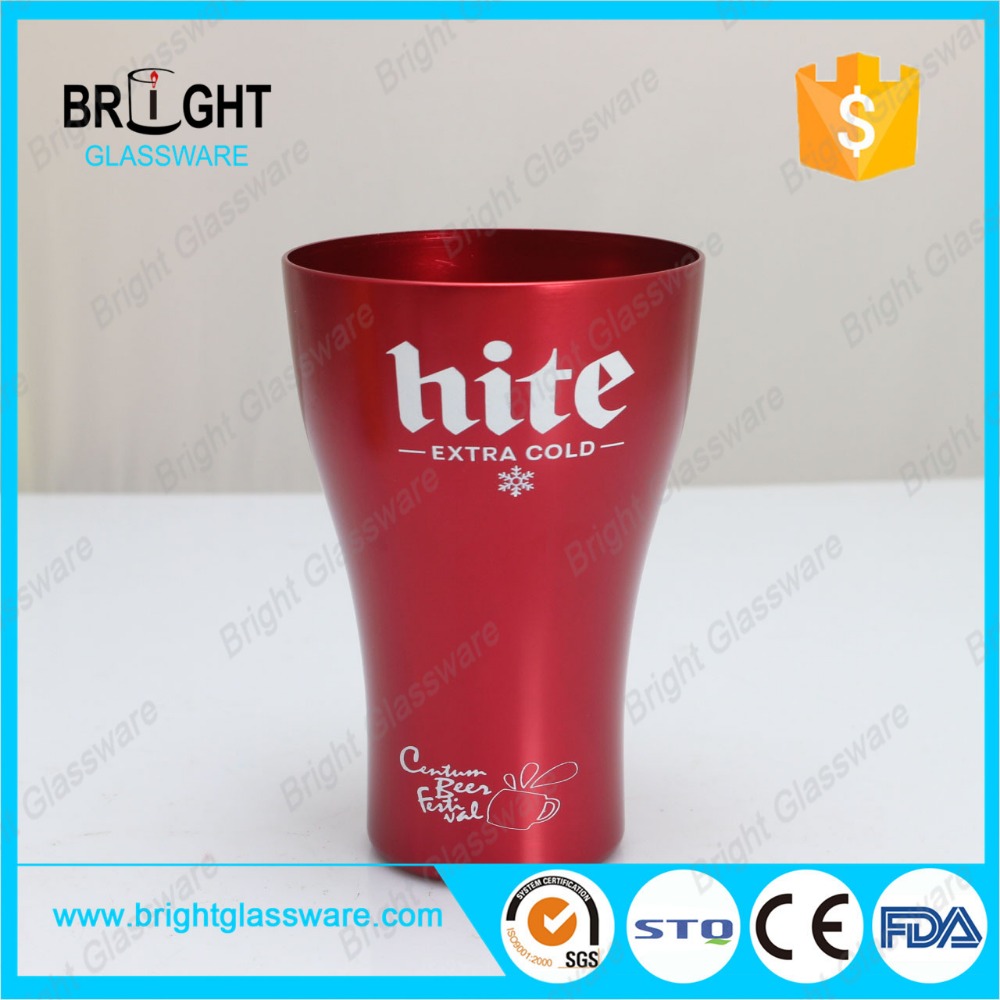 Wholesale christmas patterns decal beer glass wine bottles with cork stoppers