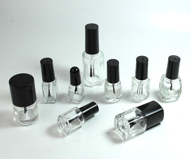 Wholesale circular square 5ml 8ml 10ml 12ml 15ml bottle with brush empty nail polish bottle