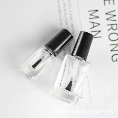Wholesale circular square 8ml bottle with brush empty nail polish bottle