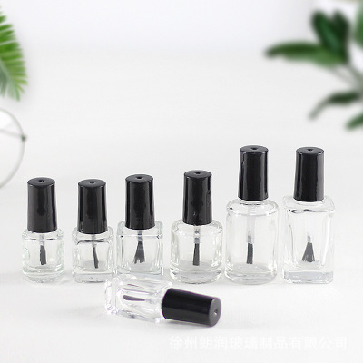 Wholesale circular square 8ml bottle with brush empty nail polish bottle