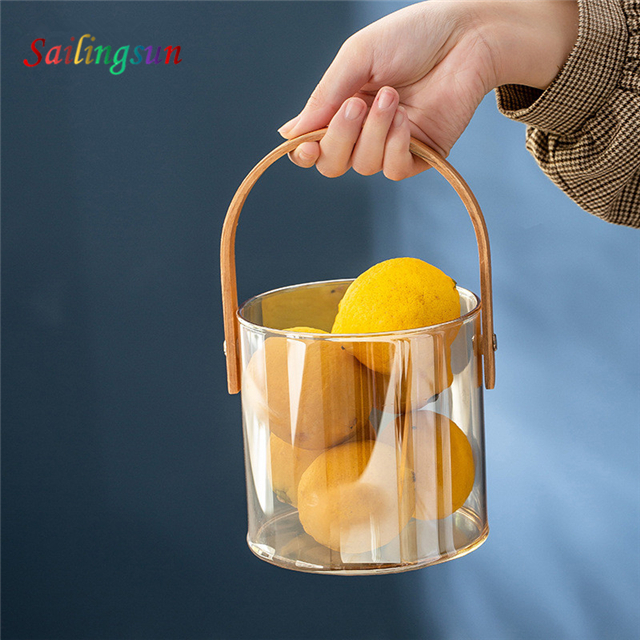 Wholesale classical design fancy handmade pyrex glass food container
