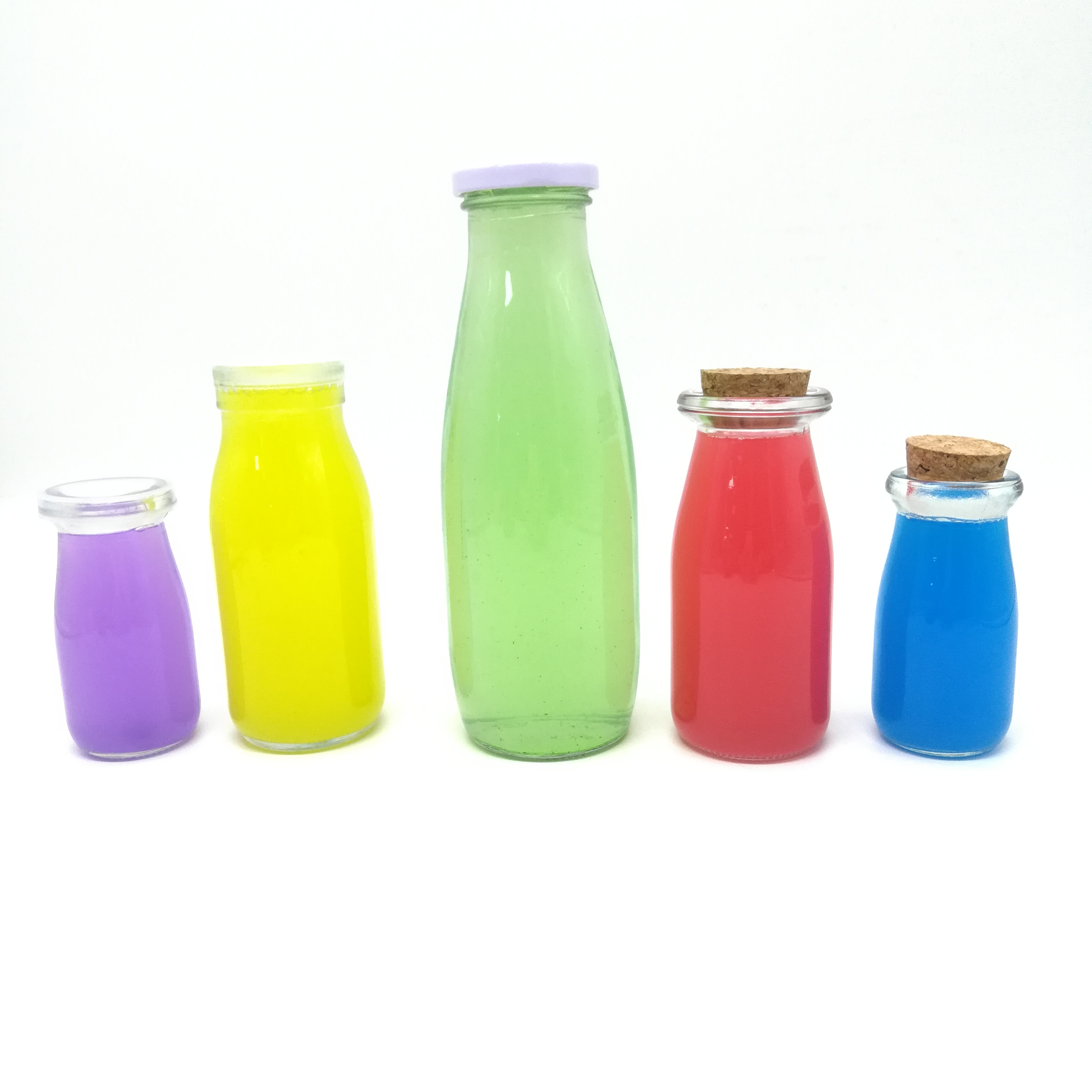 Wholesale clear 1 liter 100ml 200ml 250ml 500ml glass milk carton water bottle storage manufacture