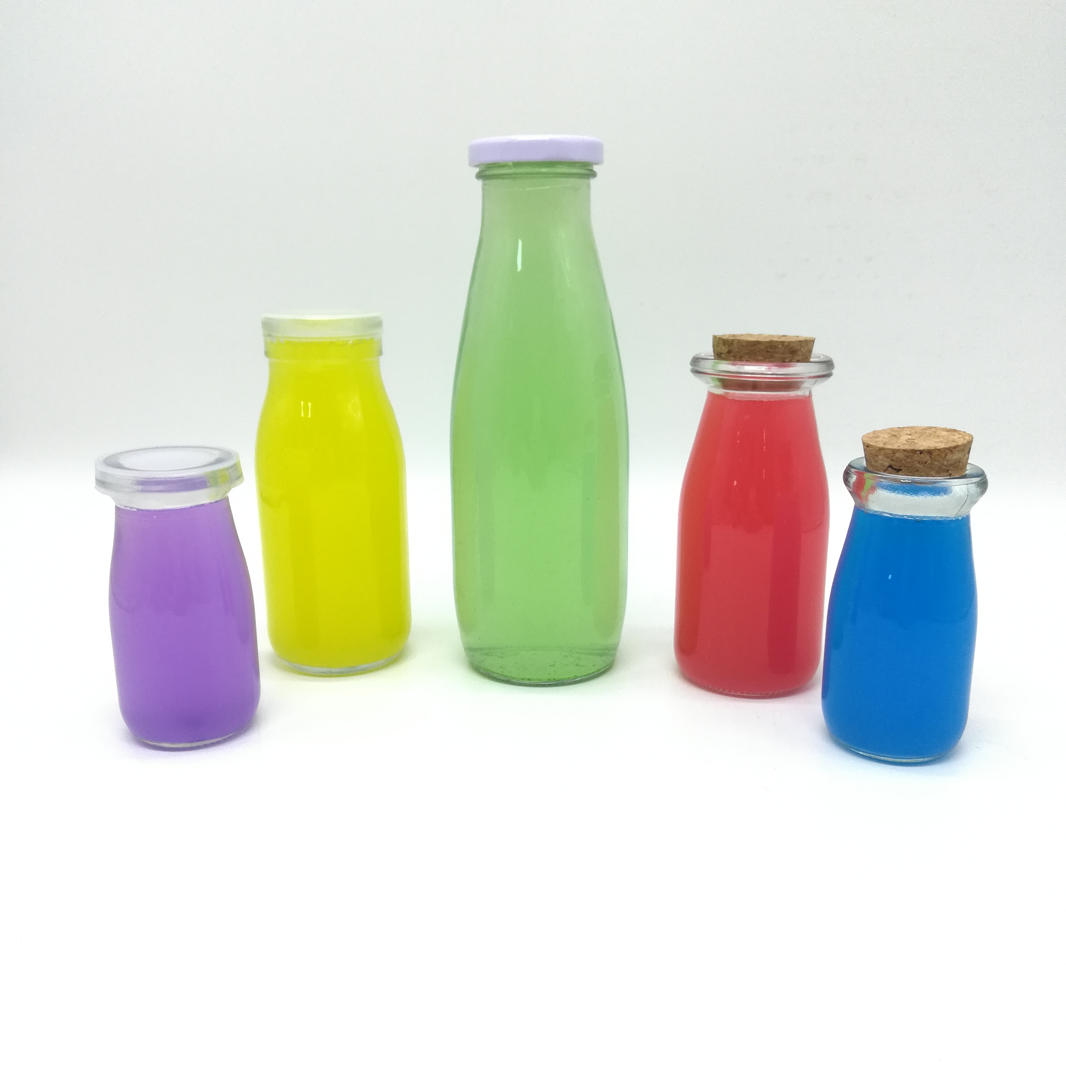 Wholesale clear 1 liter 100ml 200ml 250ml 500ml glass milk carton water bottle storage manufacture