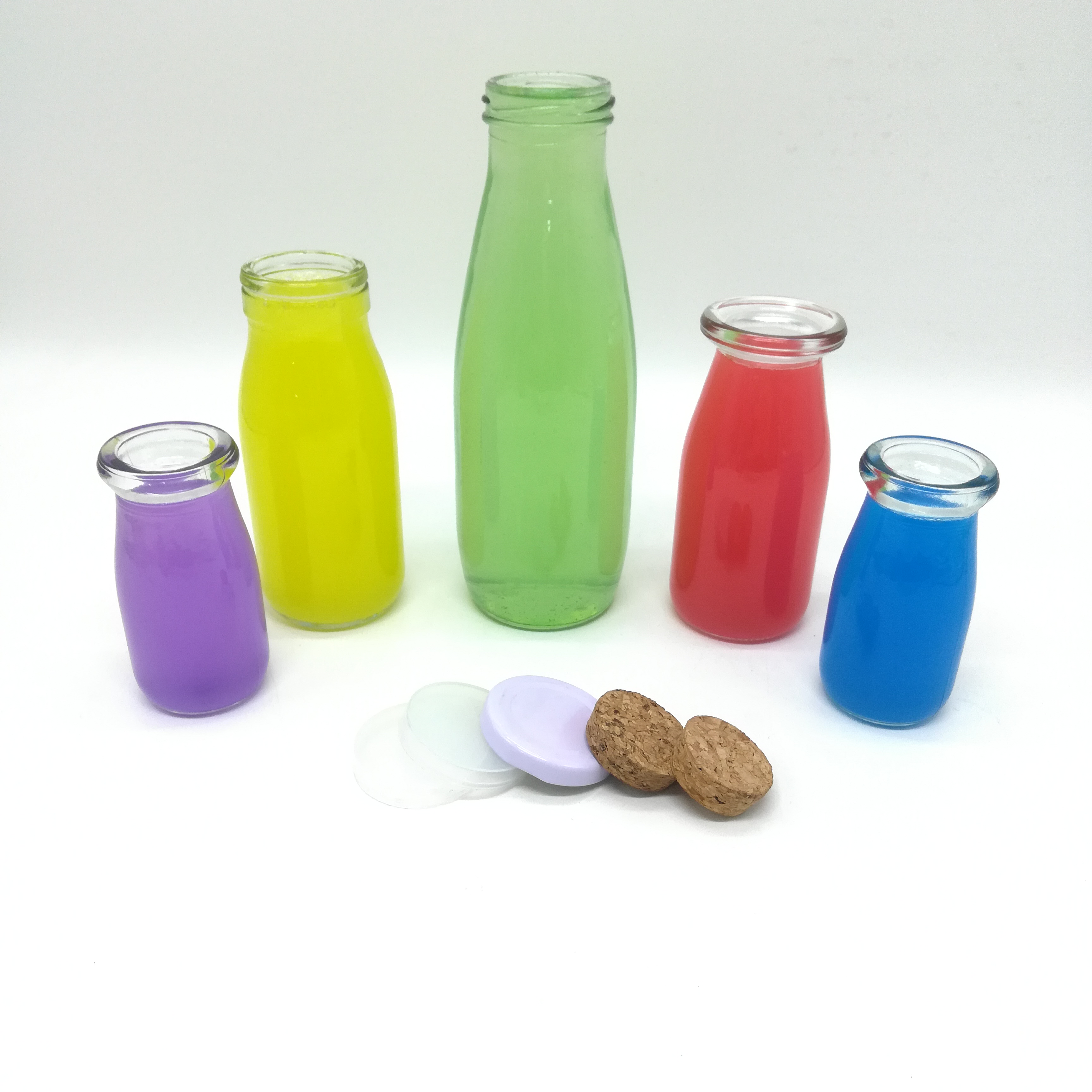Wholesale clear 1 liter 100ml 200ml 250ml 500ml glass milk carton water bottle storage manufacture