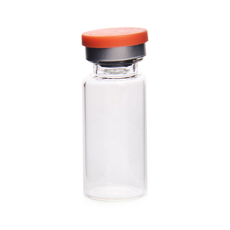 Wholesale clear 10ml custom glass vials with rubber stopper