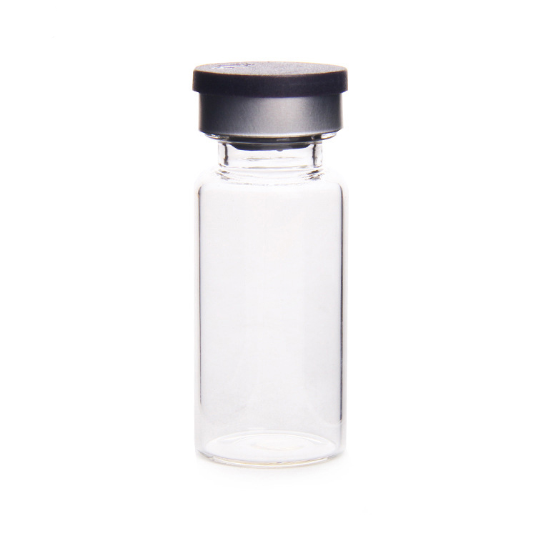 Wholesale clear 10ml custom glass vials with rubber stopper