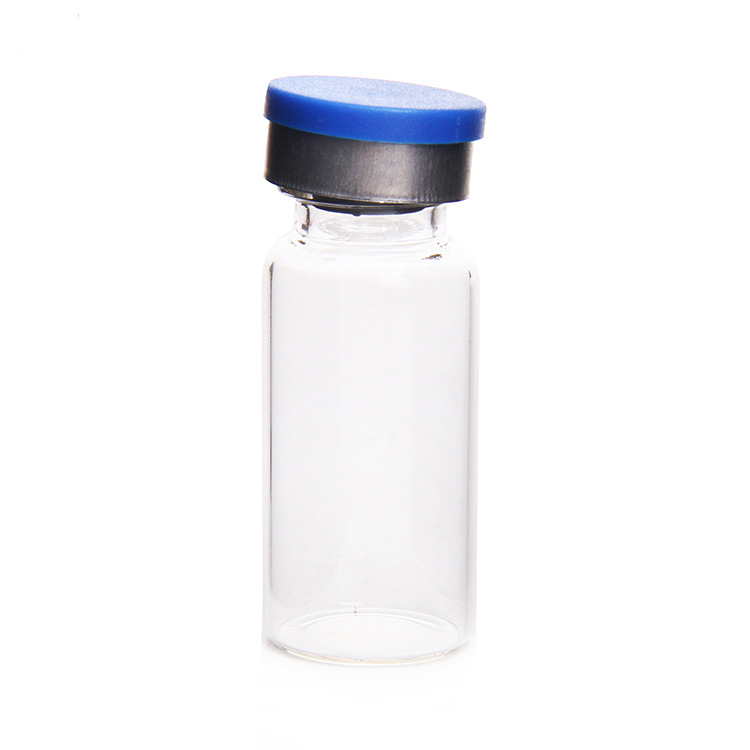 Wholesale clear 10ml custom glass vials with rubber stopper
