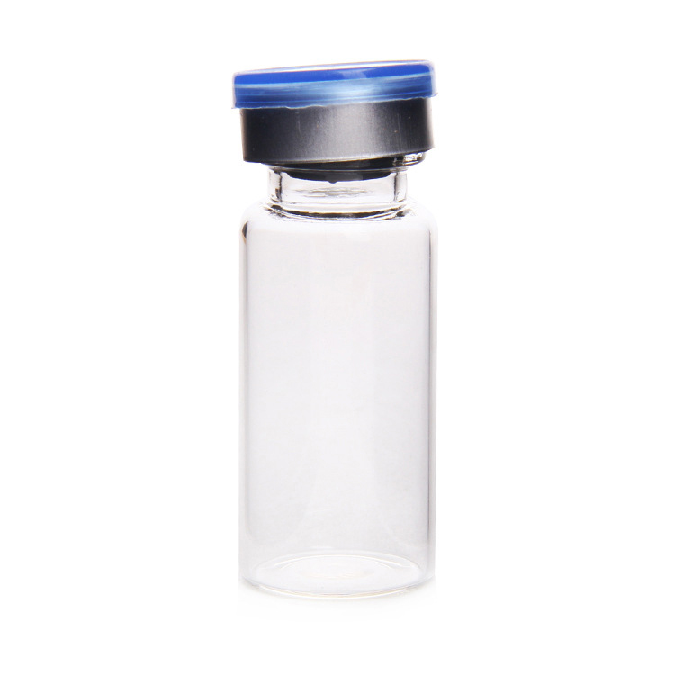 Wholesale clear 10ml custom glass vials with rubber stopper