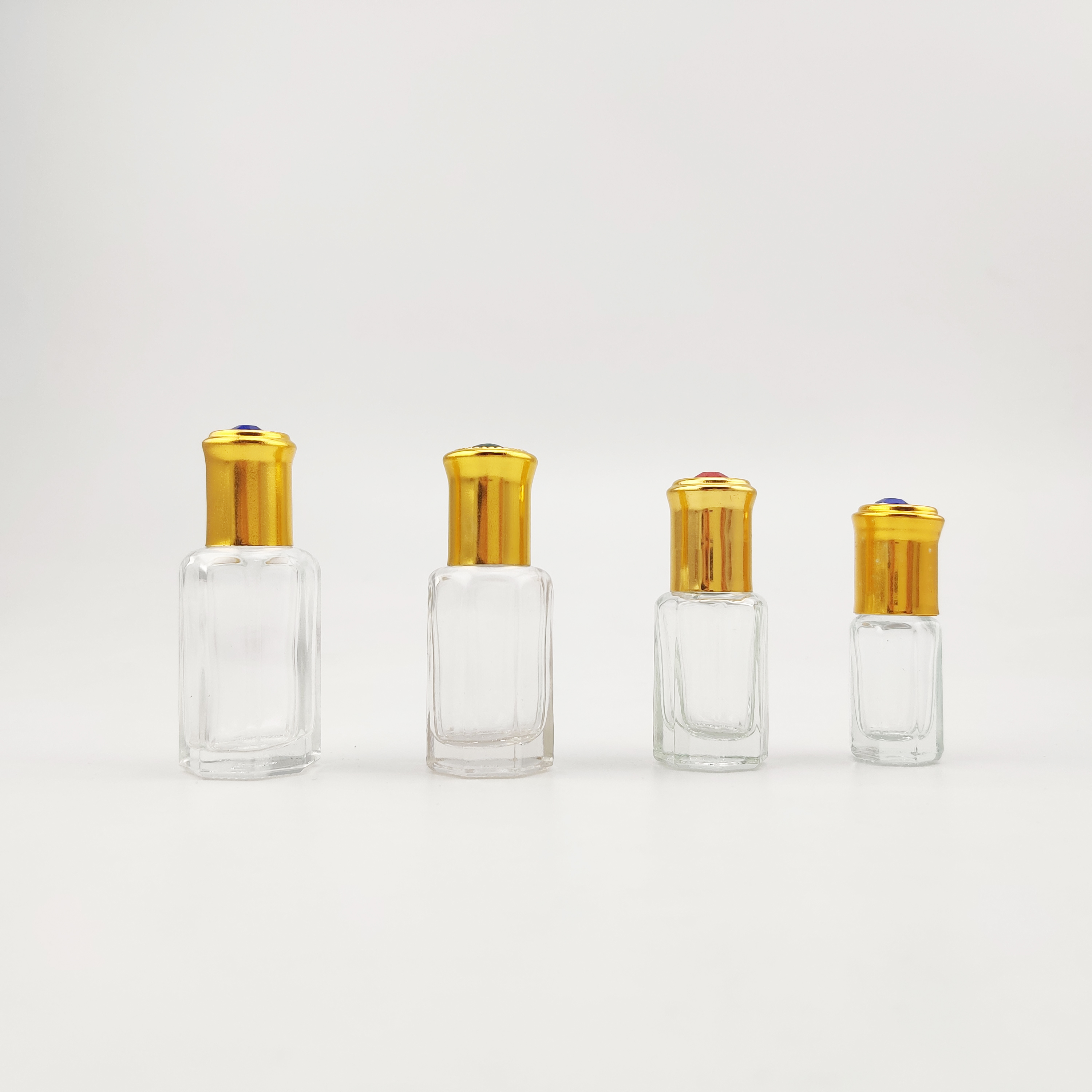 Wholesale clear glass bottle 3ml 6ml empty roll on bottle