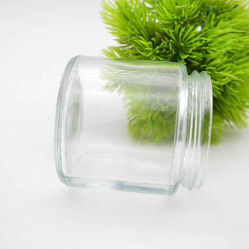 Wholesale clear glass candle jars with lid 100ml glass candle vessels