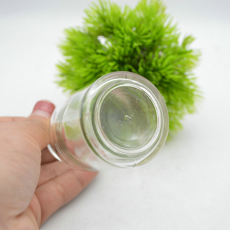 Wholesale clear glass wide mouth apothecary bottle jars 30ml 60ml 125ml