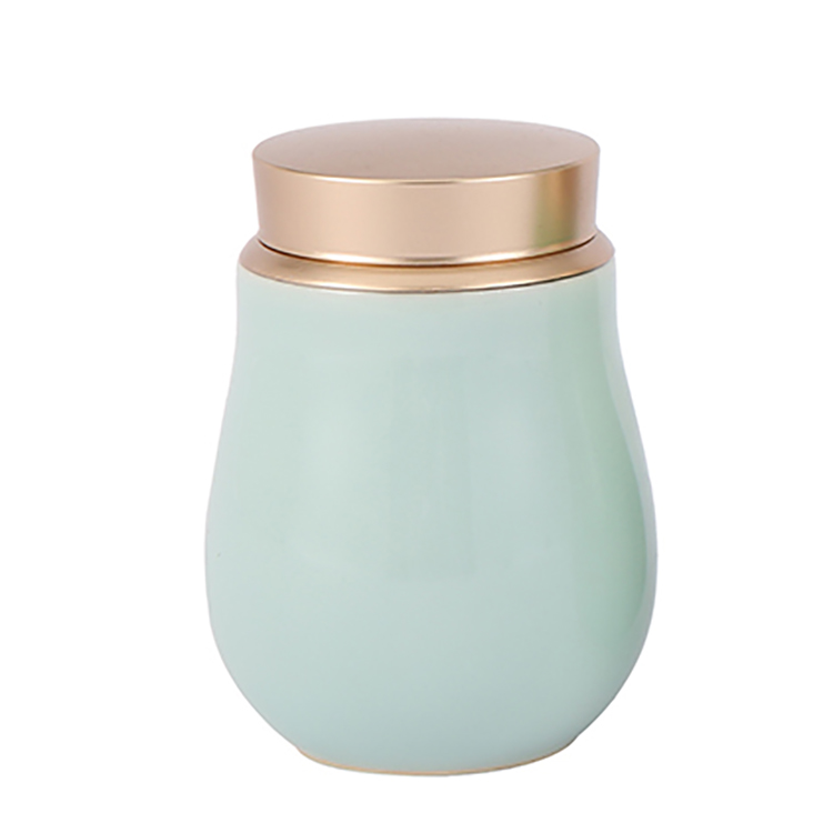 Wholesale color porcelain Canister Sets decorative Ceramic storage candy jar with lid for living room