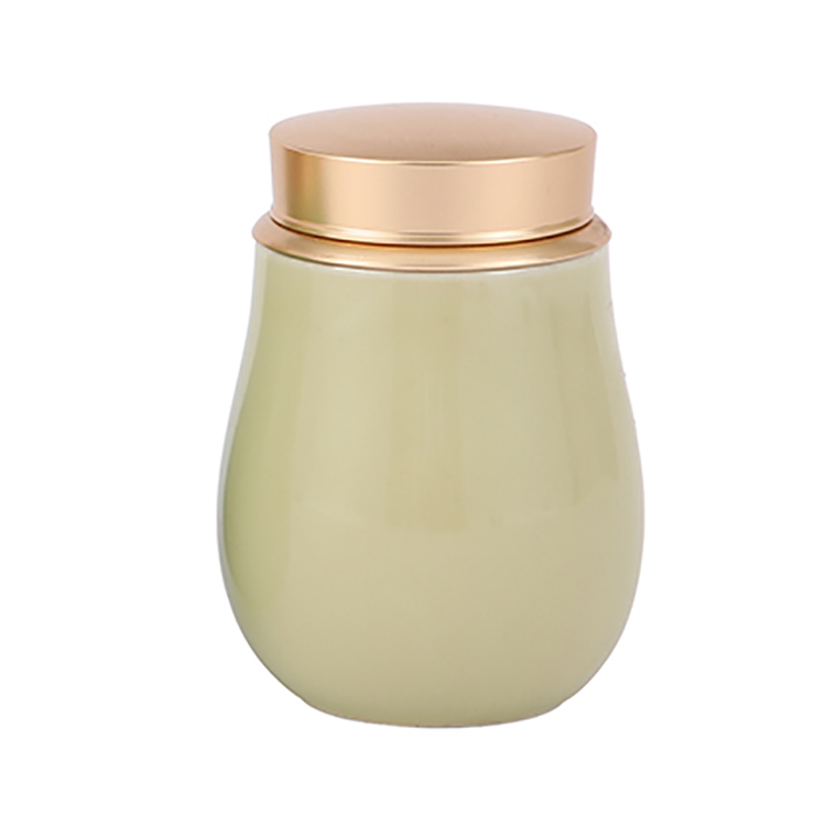Wholesale color porcelain Canister Sets decorative Ceramic storage candy jar with lid for living room