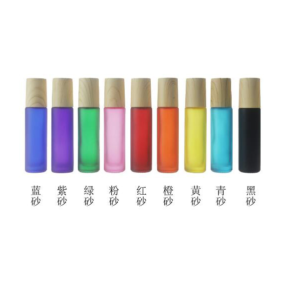 Wholesale colorful 1/3 oz roll-on essential oil glass 10ML perfume roll on bottle