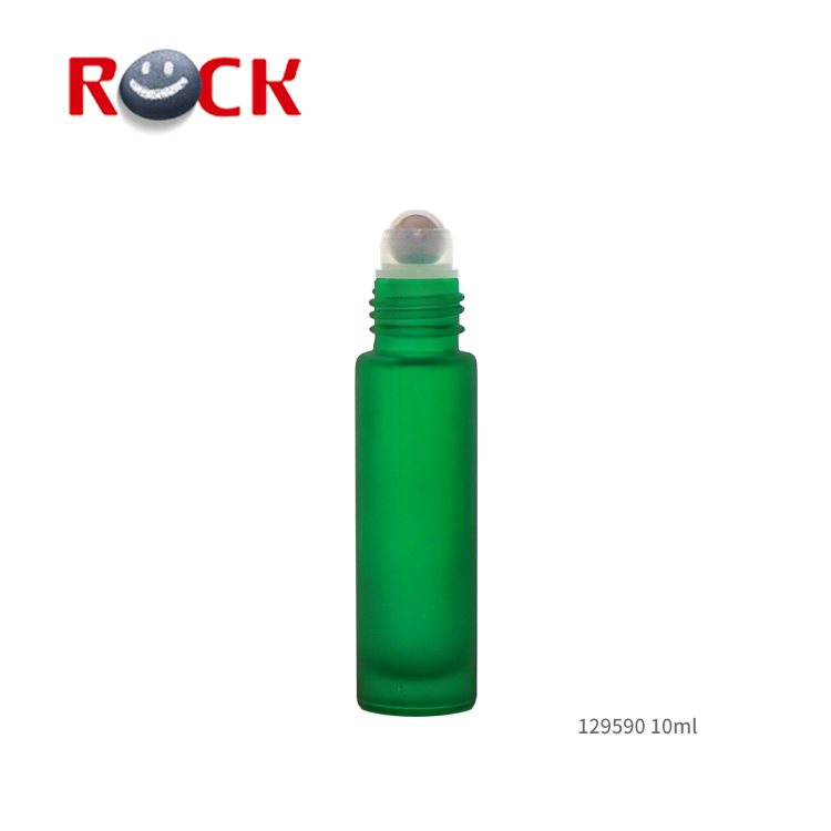 Wholesale colorful frosted 10ml perfume roll on glass bottle