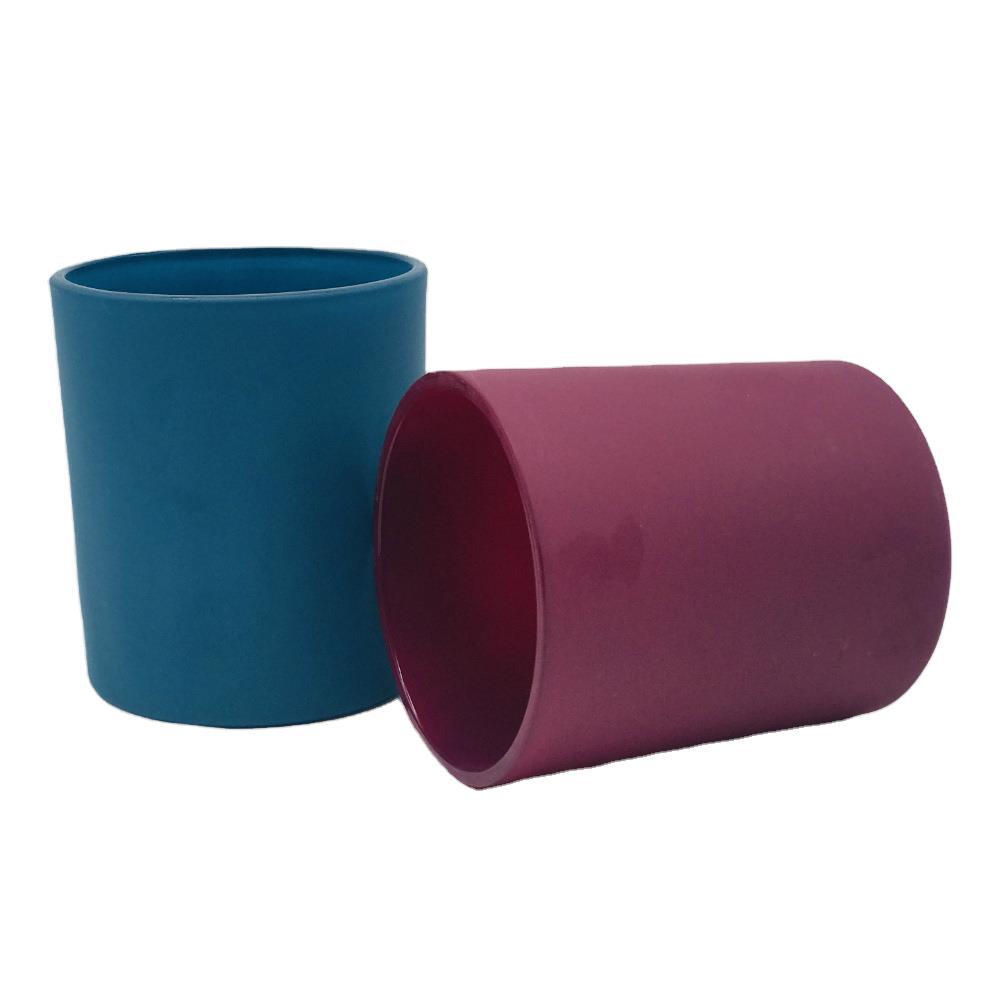 Wholesale coloured candle jars fragrance frosted bottle black glass candle jars with lid