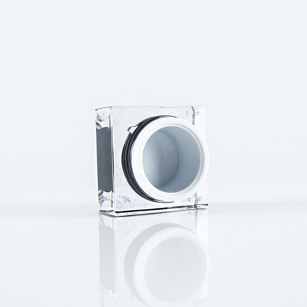 Wholesale containers small plastic Acrylic Double Wall square cosmetic jars