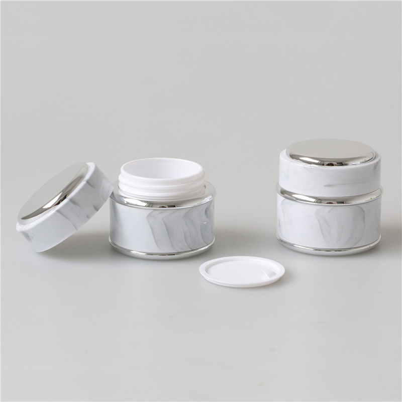 Wholesale cool design empty 50ml white cosmetic cream jars