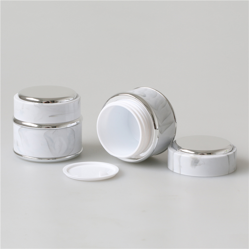 Wholesale cool design empty 50ml white cosmetic cream jars