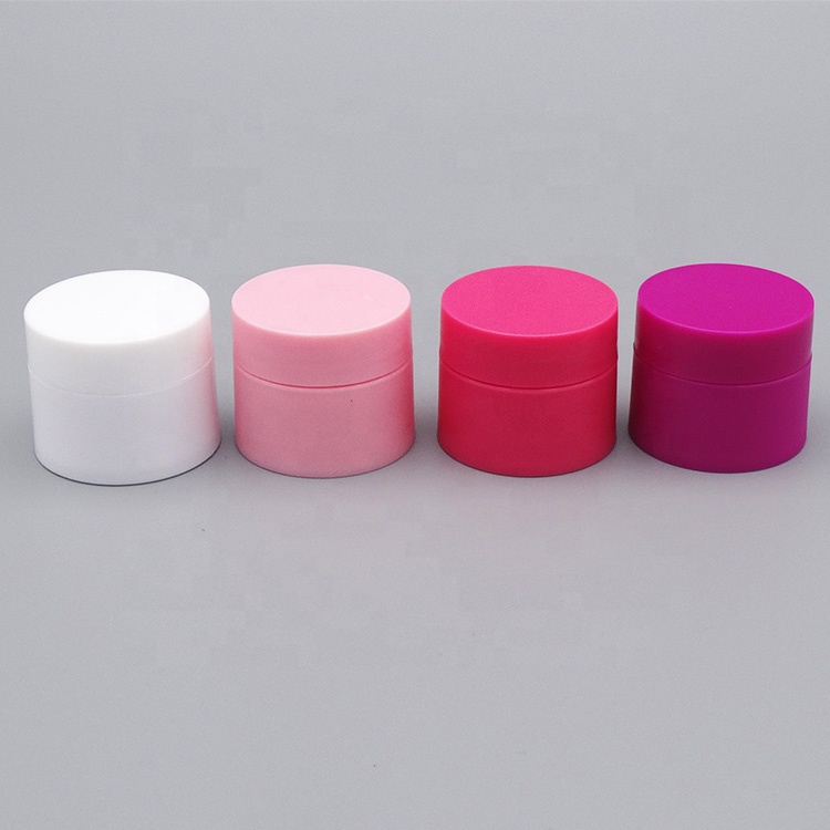 Wholesale cosmetic PP 10g pink facial cream jar