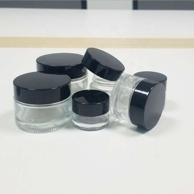 Wholesale cosmetic container 30ml Frosted Cosmetic glass Jars for cream